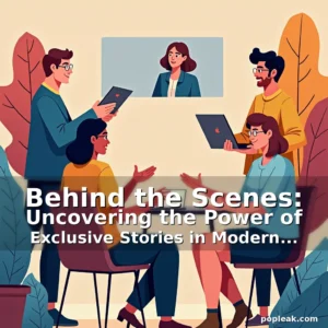 Artistic representation for Behind the Scenes: Uncovering the Power of Exclusive Stories in Modern Journalism